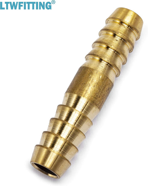 LTWFITTING Brass Barb Splicer Mender 5/16-Inch ID Hose Fitting for Air, Water, Fuel Hose Joiner (Pack of 50)