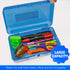 BAZIC 4-Pack Plastic Pencil Case Utility Storage Box, Multi-Purpose Organizer for Pens Pencils, Glitter Bright Color