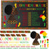 Outus 105 Pieces Black History Month Decorations, Bulletin Board Decor Cutouts Sets for Kids Educational Wall Classroom
