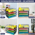 Stackable Paper Tray Desk Organizer - 4-Tier Metal Mesh Letter Organizers for Business, Home, School, Multi-Functional