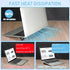 Skrfren 4pcs Portable Keyboard Riser, Mini Foldable Laptop Stand for Desk Self-Adhesive Plastic Invisible Laptop Feet