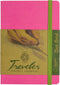 Pentalic 4" x 6" Pocket Sketchbook Traveler Journal, 120 Pages, Bright Pink by Pentalic