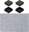 uxcell 4 Pcs Square Plastic Plugs with Furniture Felt Pad, 50mm/1.97" Tubing