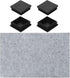 uxcell 4 Pcs Square Plastic Plugs with Furniture Felt Pad, 50mm/1.97" Tubing