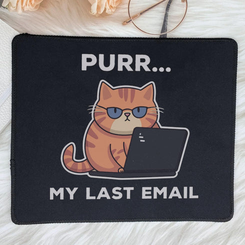 Cat Mouse Pad - Funny Sarcastic Mouse Mat for Work, Gaming, Personalized 9.5 x 7.8 Inch for Cat Lovers