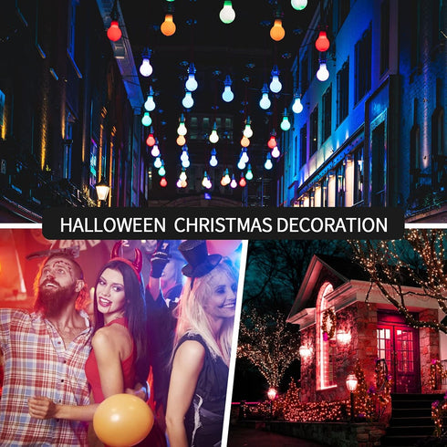 Colored Light Bulbs, 6 Pack - 9W (60W Equivalent) E26 Base for Halloween Christmas Party Lighting