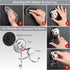 (2 Pack) HASKO accessories - Powerful Vacuum Suction Cup Hooks - Organizer for Towel, Bathrobe and Loofah - Strong