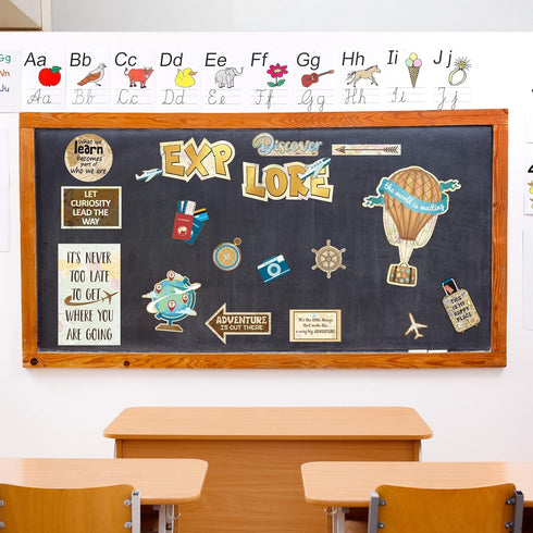 Supervitae 27 Pieces Travel Cutouts Bulletin Board Set, Travel Theme Classroom Decor for Kids School