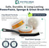 Power Paste Natural All Purpose Cleaner Bundle - Grout Cleaner for Tile Floors with Sponge & Crevice Brush - Deep