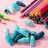 Mr. Pen Pencil Erasers Toppers - 120 Pack Blue Shades for Pencils and Eraser Caps