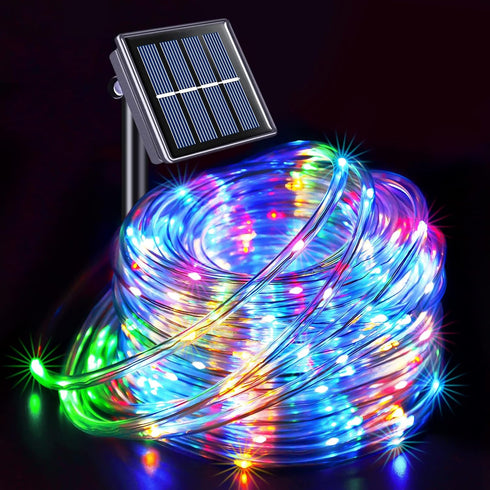 JMEXSUSS 200 LED Solar Rope Lights, 66ft Multicolor Trampoline Accessories, 8 Modes IP65 Waterproof Outdoor Lights