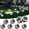 BANBANJO Solar Ground Lights Outdoor, 8 Pack Solar Lights Outdoor Waterproof, Mini Flat