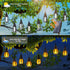 33Ft 15 Bulbs, Solar String Lights for Outside, Solar Patio Light with Flickering Flame Light Waterproof Warm White