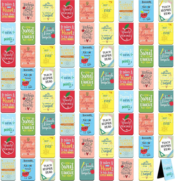 Zonon Teacher Bookmarks, Magnetic Bookmarks for Women, Teacher Appreciation Gifts in Bulk, 72 Pcs Page Clips