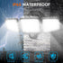 6500K IP65 3-Head LED Security Lights Motion Sensor Outdoor Lights, Daylight, Waterproof, Dusk to Dawn, Motion Detected