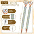Qilery 8 Pcs Bling Desk Accessories for Valentines, Includes Bling Pen Holder, Crystal Pens, Scissors, Makeup Brush
