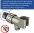 YOO.MEE Adjustable Shower Arm Bracket, 360° Swivel POM Ball Joint, Brushed Nickel Finish
