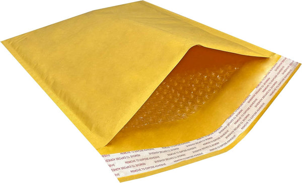 Kraft Bubble Mailers - Pack and Ship (100pack, 4-9.5" x 14.5")