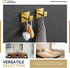 Angle Simple Towel Hook Brushed Gold 2 Pack, 304 Stainless Steel Square Robe Hook for Bathroom