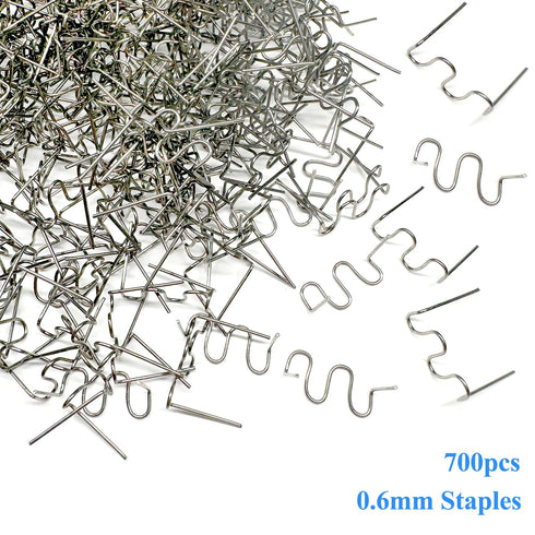 1400 Plastic Welder Staples, 0.6 0.8mm Wave Hot Staples for Plastic Welding Supplies to Repair Car Bumpers, Cracks