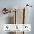 15.5 27.5 Inch Red Copper Towel Bar, Adjustable to Bath Towel Rack for Bathroom Towel Holder, Wall Mounted Black