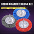 Swpeet 3Pcs 3Inch Abrasive Nylon Wheel Brush Set, 80# 120# 240# for Rust/Corrosion/Paint Removal