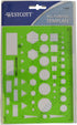 Westcott T-816 All-Purpose Technical Drawing Template, Green, 4.5 by 6 in, Plastic Shape Tool