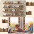 65ft BeYumi Vintage Bookshelf Border Trim - Back to School Retro Brown Books Rolled Border Trim Bookshelf Bulletin