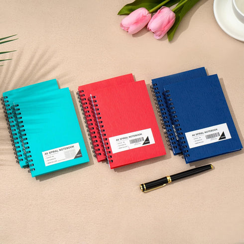 FLYING EAGLE Premium 4x6 Small Spiral Notebook, 6 Pack, A6 Mini Journal, 468 Pages, 3 Color