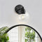 Dogvsme Black Bathroom Vanity Lights, 1-Light Wall Sconce with Glass Globe Shade, Vanity