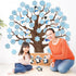 Whaline 104Pcs Winter Tree Bulletin Board Decoration, Snowflake Tree Snowman Penguin Cutouts for Holiday Party School