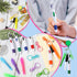 Whaline 30Pcs Mini Highlighter Nurse Pen Set, 6 Colors Retractable Shuttle Pen with Badge Clip for Students Teachers