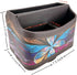 PU Leather 360 Degree Spinning Remote Control Holder, Desk Organizer for Media, Mail, Phone, and Pen Storage (Pansy)