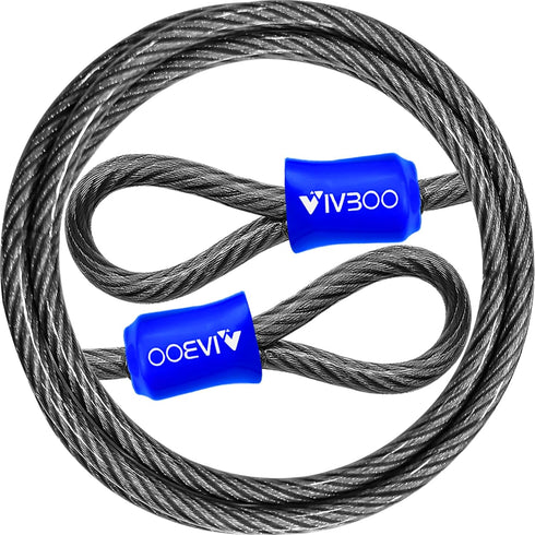 1/2Inch Heavy-Duty Security Cable Lock with Loops 4FT/6FT/8FT/10FT Bike Lock Cable Steel