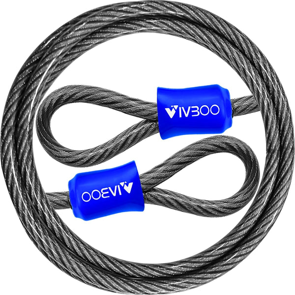 1/2Inch Heavy-Duty Security Cable Lock with Loops 4FT/6FT/8FT/10FT Bike Lock Cable Steel