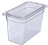 Carlisle FoodService Products Storplus 1/3 Size Universal Lid, Clear, Flat Food Pan Lid for Catering