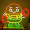 Boxing Hamburger Neon Sign Dimmable Food Burger Neon Light Hamburg Boxing Led
