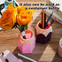 Zonon 2 Pieces Cute Pencil Shaped Pen Holders, Colorful Vase Pencil Pot, Cartoon Desktop Decor, Pink, Purple
