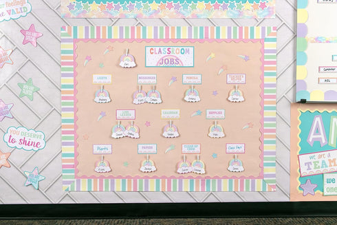 Teacher Created Resources Pastel Pop Mini Bulletin Board for Classroom Jobs