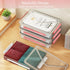 SAYEEC Clear File Storage Box, Portable Project Case with Handle, Stackable Flat Storage Bin for A4 Paper