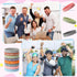 JUNEBRUSHS 64pcs Motivational Quote Silicone Bracelets, Bulk Colored Inspirational Rubber Wristbands, Unisex