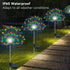 Solar Garden Lights Outdoor Waterproof - 2 Pack 120 LED Solar Firework Lights for Halloween Christmas Decorations
