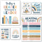 Hadley Designs 6 Reading Strategies Motivational Posters for Classroom, Boho Wall Decor, Read Corner Library Sign