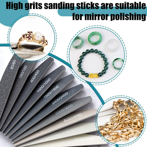 Honoson 20 Pcs Sanding Sticks for Plastic Models, Assorted Metal and Wood Sanding Tools for Model Craft Beginners