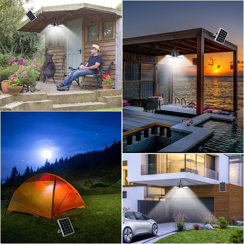 176 4 1 4 Auzev Solar Shed Light Indoor Outdoor Upgrade LED and Heads Solar Powered Motion Sensor Pandent Daytime Work