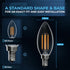 BlueStars 12-PACK B10 E12 LED Bulbs, DIMMABLE 4W 2700K Warm White, 40W Equivalent, 440 Lumens for Ceiling Fan,