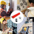 JAKOUE 12 set,7 Inches Pcs Red Carpenter Pencils Woodworking Construction Pencils with Pencil Sharpener and Retractable