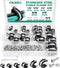 50PCS Stainless Steel Cable Clamps Assortment Kit with Screws, 7 Sizes 1/8" to 3/4" Rubber Coated Insulated