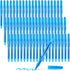 Fuutreo 60 Pack Pastel Highlighters, Bright Color Chisel Tip Dry Quickly Safe Pens for Adults Home School Office (Blue)