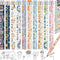 Funrous Boho Rainbow Inspirational Pencils, 200 Pieces Graphite Pencils with Eraser for Students